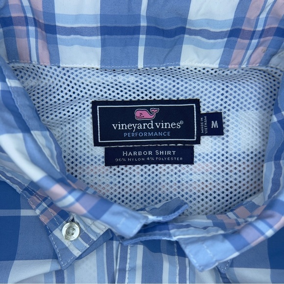 VINEYARD Vines Men’s Performance Halibut Plaid Harbor Shirt Size Medium - Picture 5 of 9